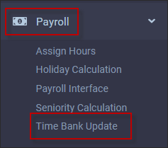 HTML5 - Navigate  Payroll Time Bank Update