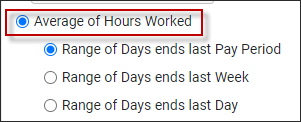 CAH - Average of hrs worked