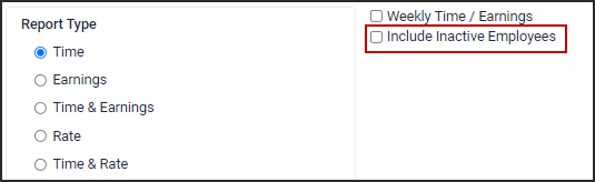 RPH - Time Earnings - Include Inactive