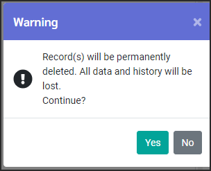 TSRH - delete warning