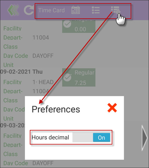 Mobile - TB Preference window