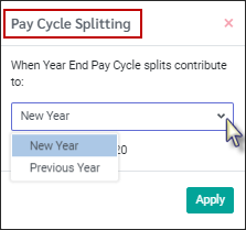 TCH - Pay cycle splitting window