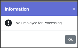 EPH - No employee for Processing