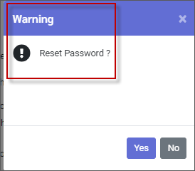 SUH - Password Reset warning