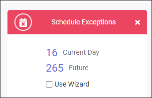 WCH - Schedule Exception Widget