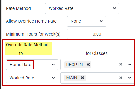 LCH - Override Rate Method