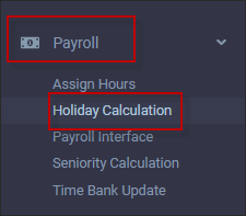 HTML5 - Navigate Payroll Holiday Calcuation