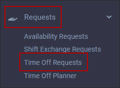 TORH - Navigate Requests Time Off Requests manager