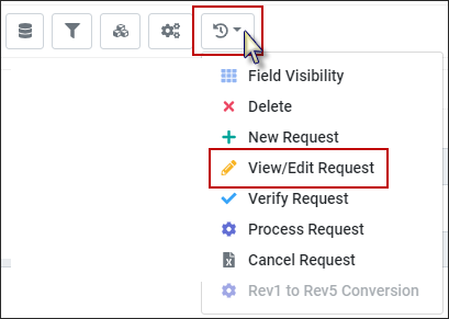 TORH - View edit request action option