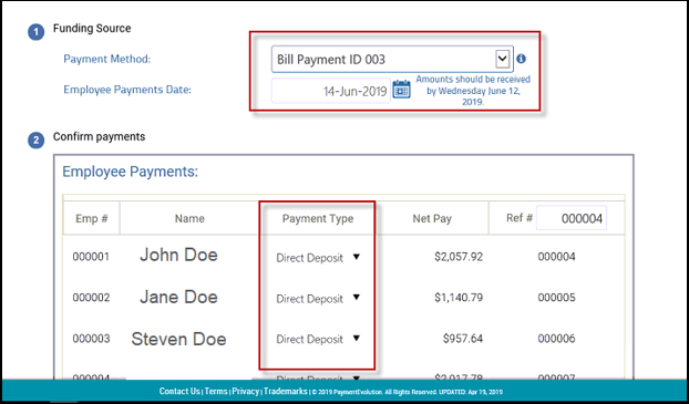 SSC PR - PE payment method