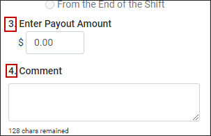 ESSTORH - Enter payout amount
