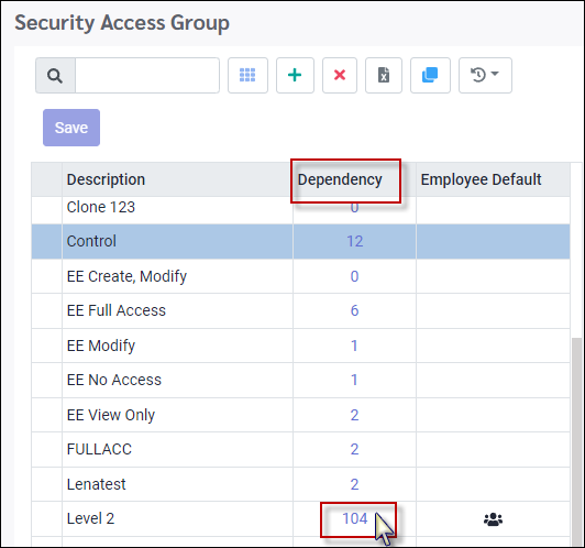 SAH - Dependency column