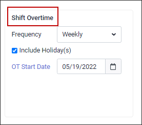 SRH - Shift Overtime