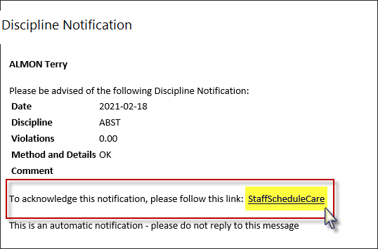 DPH - email notification
