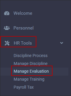 HTML5 - Navigate - HR Tools Manage Evaulation