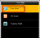 ZK - New User button