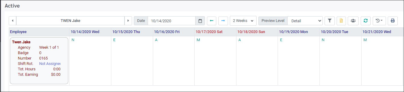 EPH - status changed Active Schedule