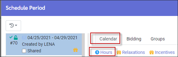 SSH - calendar hours