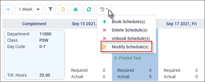 ASRH - modify sched option