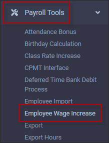 HTML5 - Navigate Payroll Tools EE Wage Increase