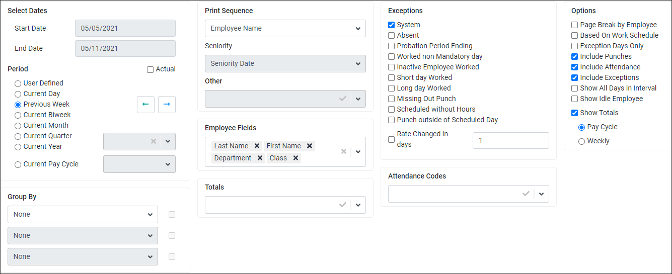 RPH - Activity Exception - Configuration