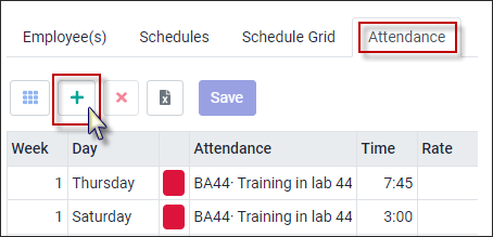 MSH - Attendance Action Add