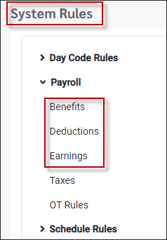 HTML5 - Navigate system Rules Payroll