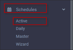ASH - Navigate Schedules Actve
