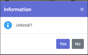SSH - Unbook popup