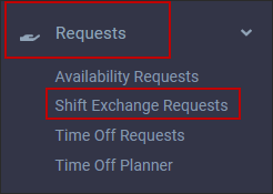 HTML5 - Navigate Shift Exchange Requests