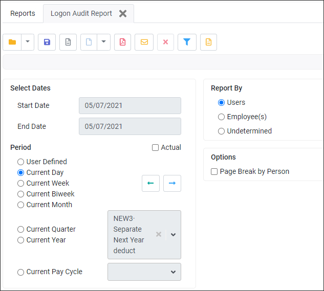 RPH - Logon Audit Report - Configuration