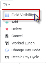 TCH - Action List - Field Visibility