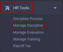 HTML5 - Navigate HR Tools Manage Discipline