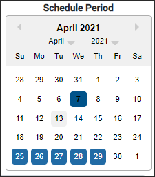 SSH - Schedule Period