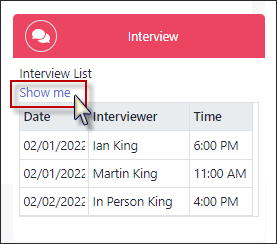 HCM - interview widget