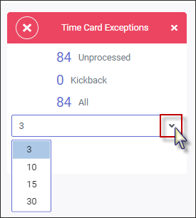 WCH - Tme Card Exceptions widget1