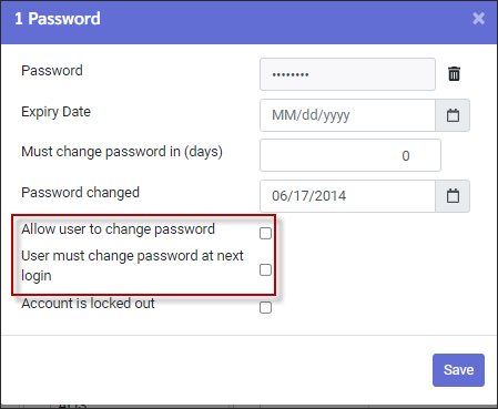 SUH - Password options