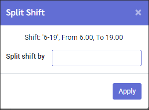 DSH - Split shift window