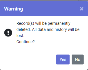 HTML5 - Warning - delete history permanently lost