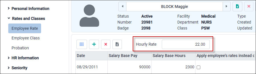 EPH - Rate - Hourly rate example