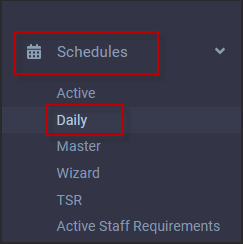 ASH - Navigate to Daily Schedule