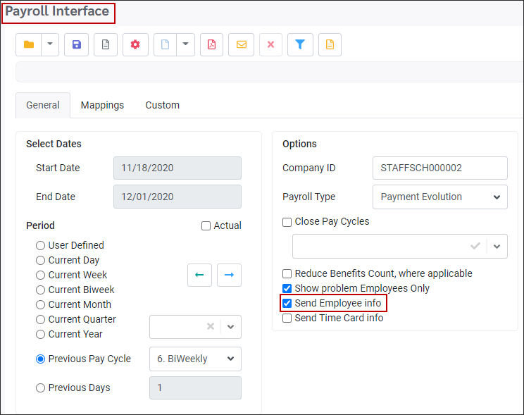 SPRH - Payroll interface - ee download