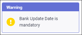 TBH - Update date mandatory