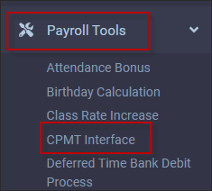 HTML5 - Navigate to Payroll Tools CPMT Interface