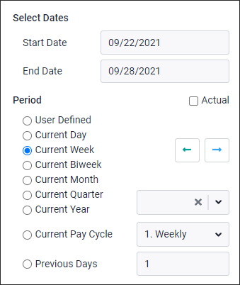 EXH - select date section