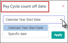 TCH - Pay cycle count off date window