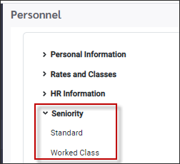 SNH - Seniority personnel - stand worked
