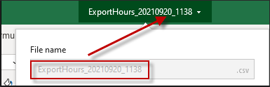 EXHH - Excel file date and time